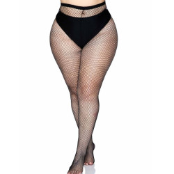 Leg Avenue - Collants Couture Arrière - Noir Grande Taille